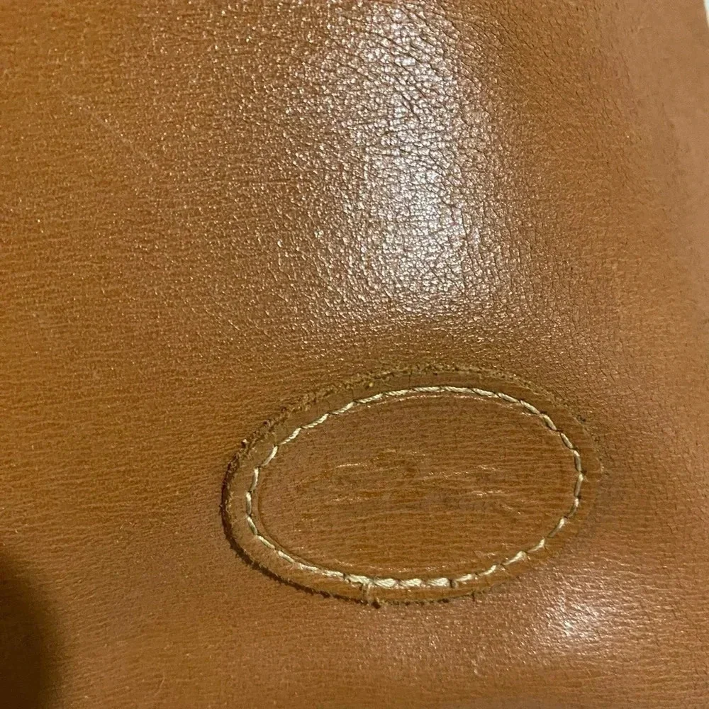 Longchamp brown leather shoulder handbag